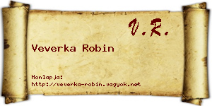 Veverka Robin névjegykártya